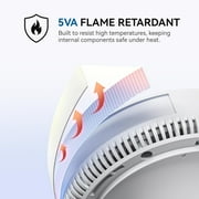 SITERWELL Hardwired Interconnected Smoke and Carbon Monoxide Detector, 10 Year Product Life Alarm Smoke Carbon Monoxide Detector with 2 AA Batteries Back Up, Smoke and CO Detector Voice Alert,1 Pack