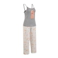 thumbnail image 3 of Set de Pijama Secret Treasures para Mujer, Top y Pantalón Gris-Blanco Talla G, 2 Piezas, 3 of 4