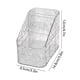 thumbnail image 3 of Organizador de escritorio de plástico transparente de 3 niveles con aberturas inclinadas para brochas de maquillaje y lápices labiales | Caja de almacenamiento con textura ondulada para cosméticos,, 3 of 6