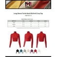 thumbnail image 2 of MixMatchy Women's Long Sleeve Turtle Neck Rib Knit Crop Top, 2 of 7