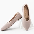 thumbnail image 4 of Ataiwee Women's Wide&nbsp;Width&nbsp;Flats&nbsp;Shoes - Casual Comfortable Breathable Soft Ladies Slip on Knitted Ballet Shoes., 4 of 7