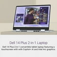 thumbnail image 4 of Dell 14 Plus 2-in-1 Copilot+ AI PC Laptop, 14" FHD+ 1920 x 1200 LED Touchscreen, Intel 8-Core Ultra 7 256V, 1080P Webcam, Backlit KB, Stylus Pen, Win11 Pro (16GB DDR5 RAM | 1TB SSD), 4 of 5