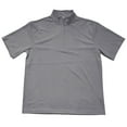 thumbnail image 5 of HomeDM Men's Short Sleeve Quarter Zip Shirts, Casual Solid Color Summer Basic Tee, Gray, 5 of 7
