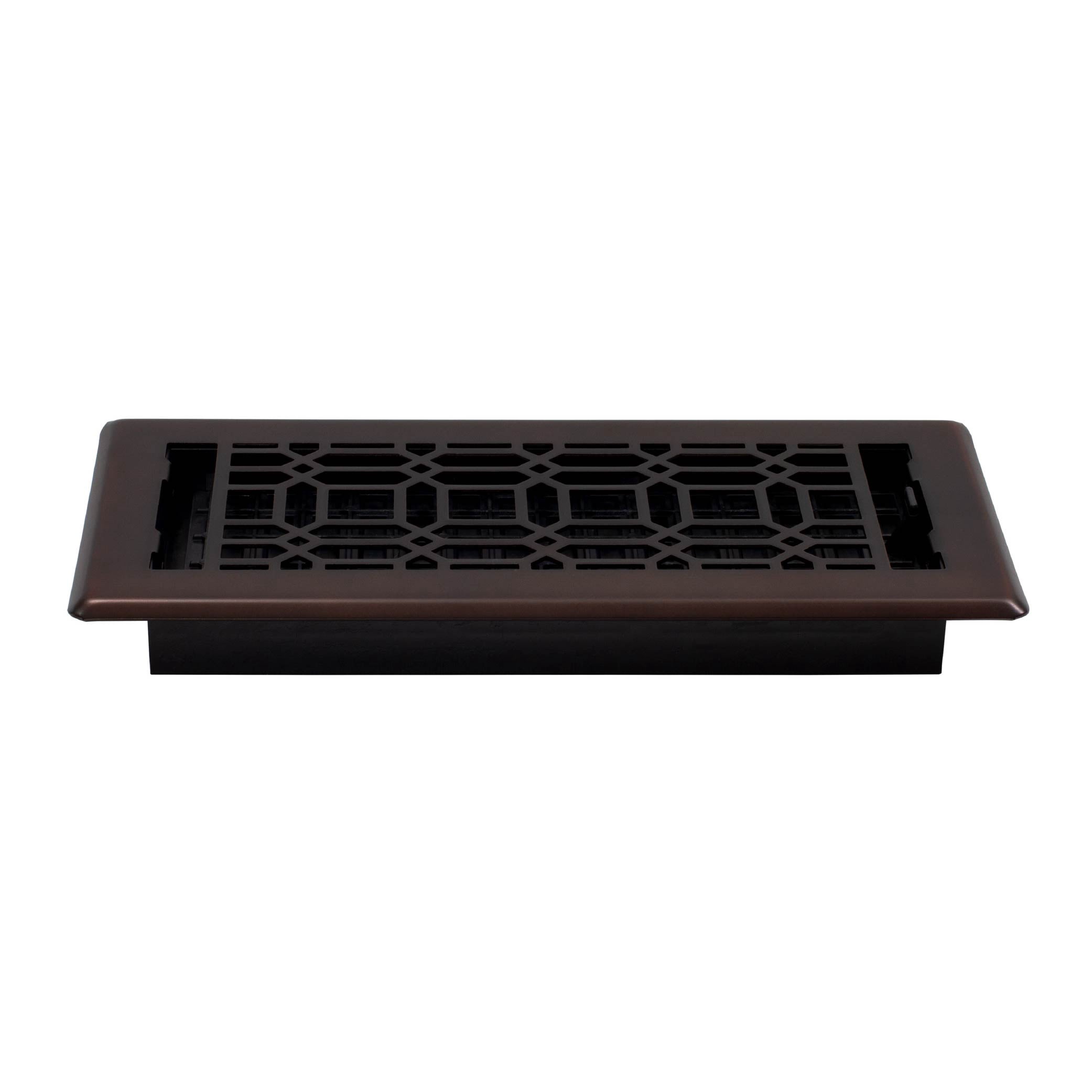 Decor Grates (4-Pack) 4x10 New Gothic Floor Register Vent Cover, Adjustable Airflow Control, Rubbed Bronze (NGH410-RB)