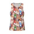 thumbnail image 4 of Fotbe Gnomes Books Tea Cups Pattern Men's Quick Dry Workout Tank Top Gym Muscle Tee Fitness Bodybuilding Sleeveless T Shirt Breathable Workout Shirt-, 4 of 9