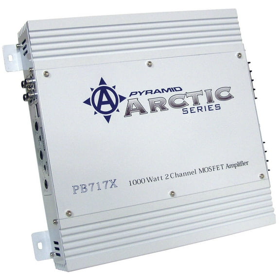 Pyramid® Car Audio Pb717x Arctic Series 2-channel Bridgeable Class Ab Amp (1,000 Watts)