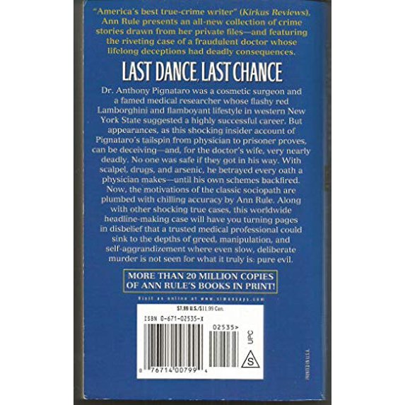 Pre-Owned Ann Rule's Crime Files: Last Dance, Last Chance (Series #8) (Paperback)