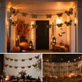 thumbnail image 5 of Yangka 2Pcs Halloween Banner Butterfly Silhouette Hanging Swag, Orange Black Monarch Party Decor For Mantel Fireplace Door Window Celebration, 5 of 7