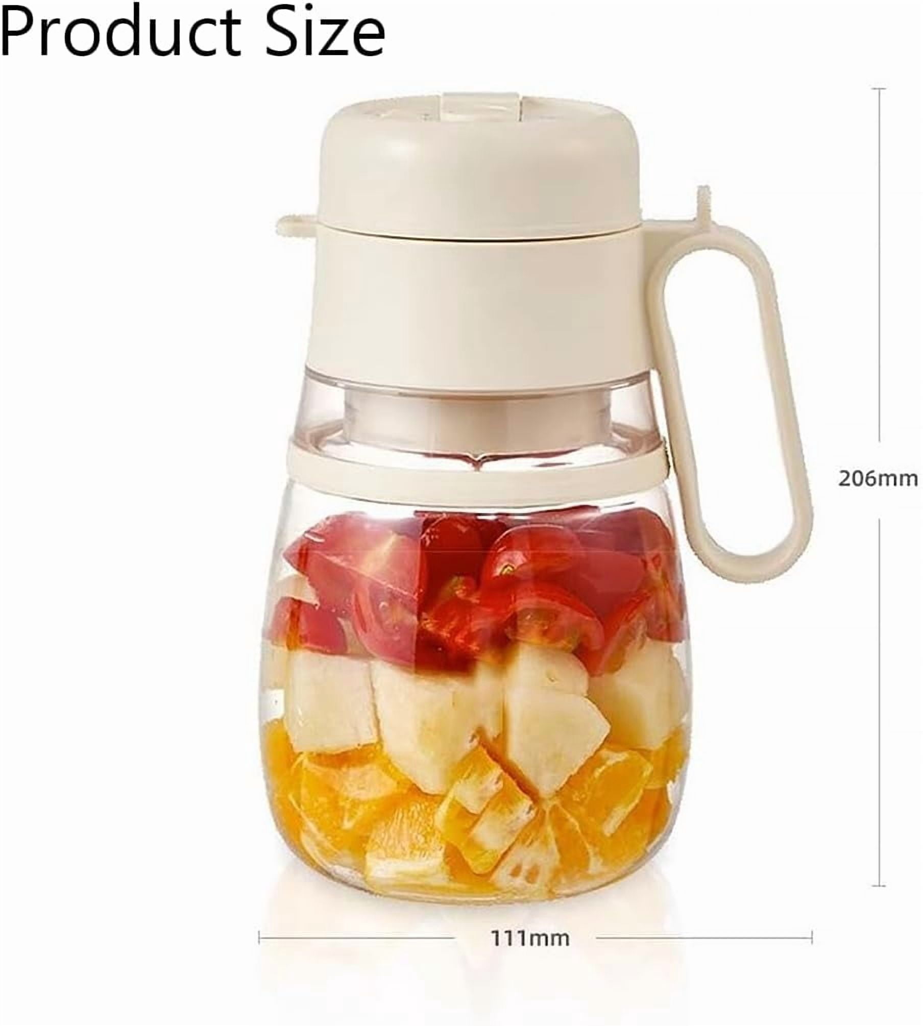My Smoothies Cup Blender, 1000ML Portable Small Juice Cup with Handle/Strap, Rechargeable Multi-Function Juicer Juice Cup for Gym/Travel/Kitchen (White)