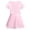 Pink, variant on TiaoBug Kids Girls 2Pcs Ballet Dance Outfits Short Sleeve Leotard with A-Line Wrap Skirt Dancewear 2-14