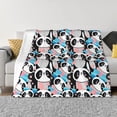 thumbnail image 1 of Balery Panda Cute Hearts Manta de Franela con Dibujo, Lujo Ultra Suave y Cálido, Antipelusa y Resistente a las Arrugas para Cama, Sofá, Camping -80"x60", 1 of 6