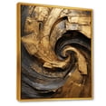 thumbnail image 2 of Designart "Timeless Turn In Gold And Black IV" Abstract Spirals Floater Framed Canvas Wall Art, 2 of 5