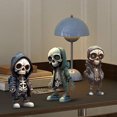 thumbnail image 3 of Cool Skeleton Figurines , 2023 Nueva Muñeca De Halloween Esqueleto De Resina Ornamento , Única Estatua De Cráneo Realista , Personalidad Mini Figurilla Para La Decoración Del Escritorio De La Oficina, 3 of 4