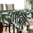 thumbnail image 3 of Tropical Palm Leaves Rectangle Tablecloth, Dust Proof Anti Wrinkle Wipeable Table Cloth Tabletop for of Dinner Kitchen Wedding Holiday Party 60"x90" Home Decor, 3 of 7