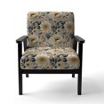 thumbnail image 4 of Designart "Subdued Floral Boho" Beige Boho Upholstered Accent Chair - Bohemian & Eclectic Arm Chair For Bedroom, 4 of 7