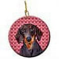 thumbnail image 2 of Carolines Treasures LH9133CO1 Dachshund Valentines Love and Hearts Ceramic Ornament 3 in multicolor, 2 of 2