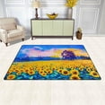 thumbnail image 3 of SKYSONIC Lightweight Carpet Mats Area Soft Rugs Floor Mat Doormat Decoration for Rooms Entrance 31 x 20 inches Original Oil Painting of Sunflower, 3 of 6