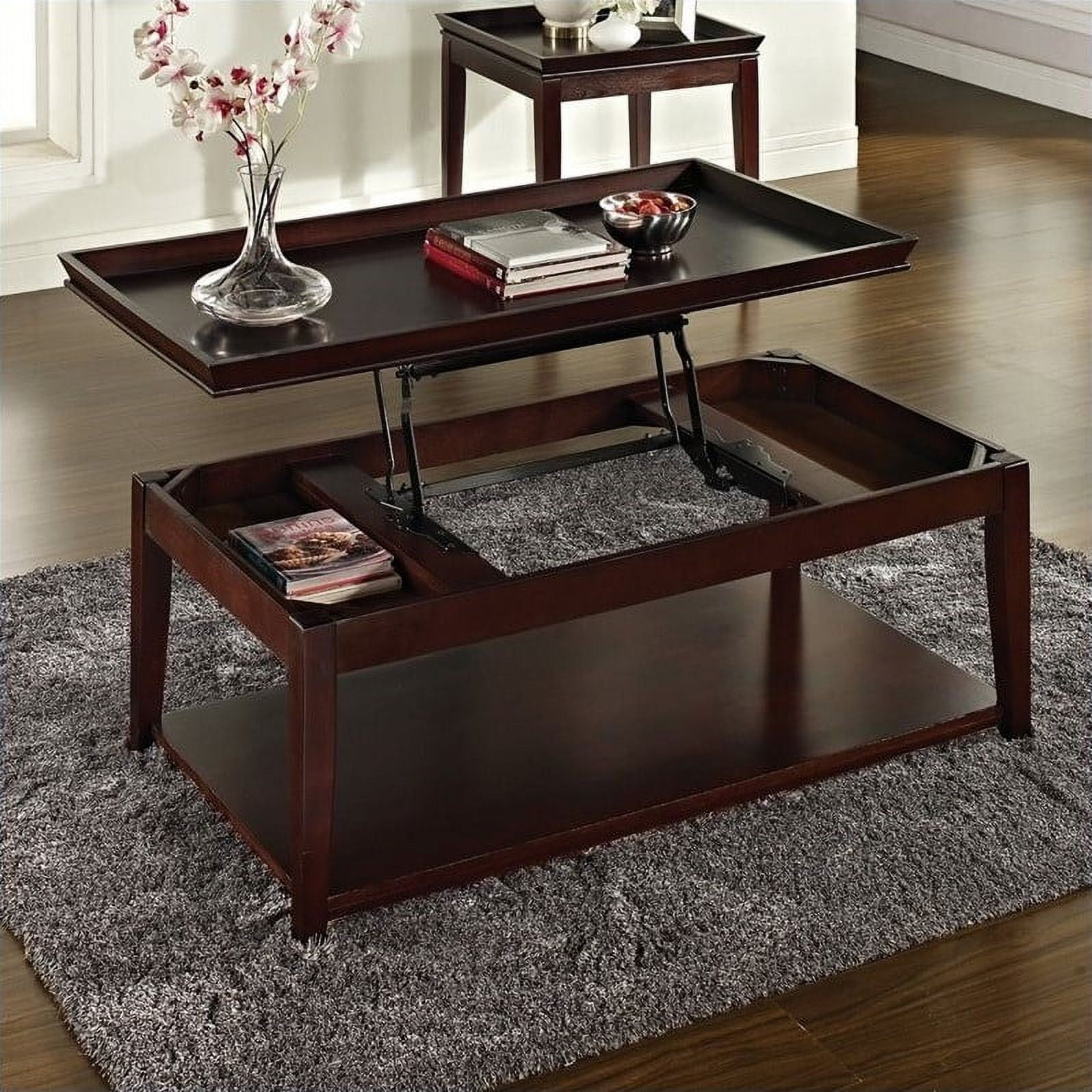 Cherry wood lift top coffee table discount