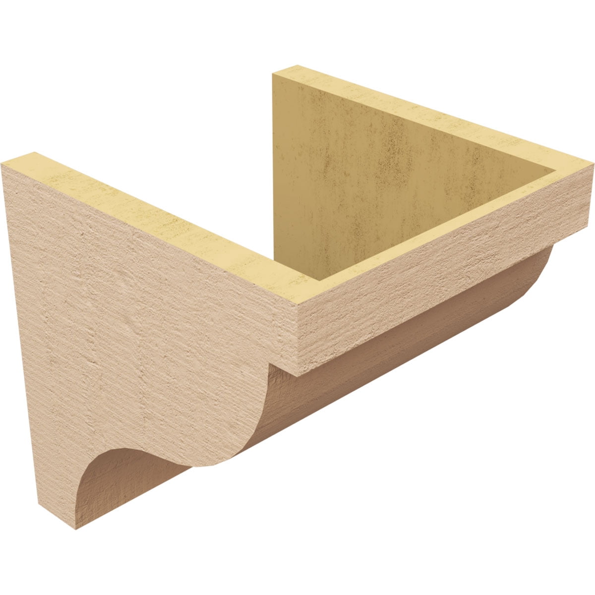 10"W x 10"D x 10"H Wide Garner Rough Cedar Woodgrain TimberThane Corbel, Primed Tan