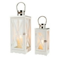 thumbnail image 4 of JHY DESIGN Wood and Metal Outdoor Candle Lantern Holder, Set of 2, 4 of 8