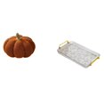 thumbnail image 1 of Cojín de sofá con forma de calabaza de Halloween, plato de postre, bandeja para mesa de centro con asa, almacenamiento decorativo para dormitorio, hab, 1 of 8