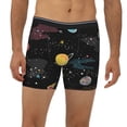 thumbnail image 2 of Xecao Galaxy Print Boxer Briefs for Men's Stretch Moisture-Wicking Underwear, Mid-Rise Classics breathable fabric, 2 of 7