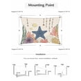 thumbnail image 6 of Boho Floral Starfish Sun Shade Sail 14' x 18', Coastal Coral Seaweed Fish Rustic Rectangle Outdoor Sunshade Canopy, Waterproof UV Block Patio Covers for Garden Yard Beach, 6 of 9