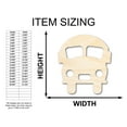 thumbnail image 2 of Unfinished Wood Cute School Bus Shape 7" / 1/4", 2 of 4