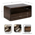 thumbnail image 5 of Kate and Laurel Kato Modern Mango Wood Floating Side Table with Drawer, 18 x 10 x 9, Dark Brown, Contemporary Wooden Floating Nightstand for Bedroom Bedside Table or Living Room Wall Storage, 5 of 9