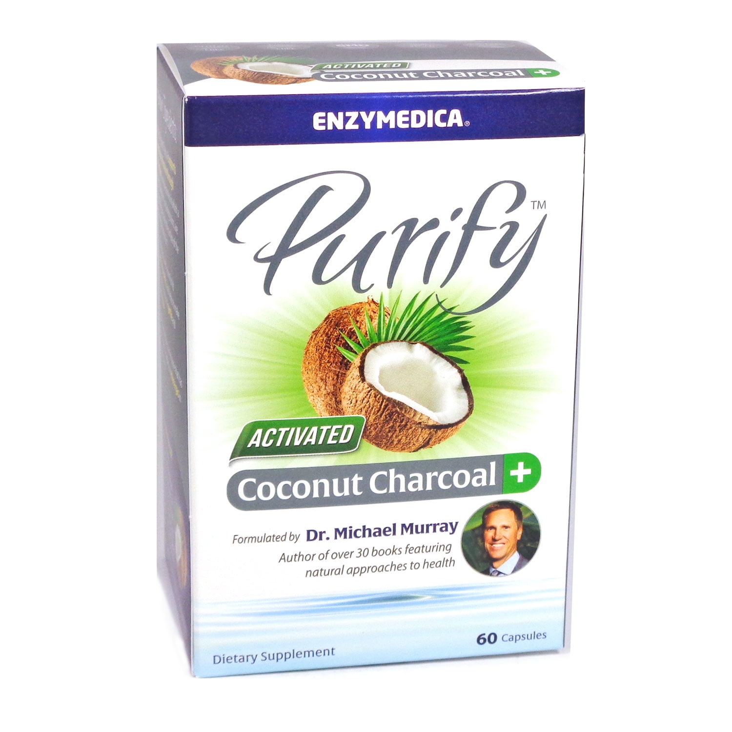 Purify, Activated Charcoal Plus, 60 Capsules, Enzymedica