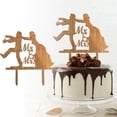 thumbnail image 2 of Wedding Cake Topper Set with Wooden Picks - Elegant Cake Decorations for Wedding Cakes Featuring Classic Design and Reusable Components - A, 2 of 4