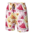 thumbnail image 4 of Balery Watermelon Traje de Baño Estilo Hawaiano para Hombre, Shorts de Secado Rápido con Bolsillos-Small, 4 of 6