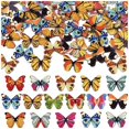 thumbnail image 1 of 200 botones de mariposa de madera a granel – botones decorativos de mariposa de 1 pulgada con 2 agujeros para costura artesanal, 1 of 1