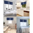 thumbnail image 4 of Nautical Anchor Kitchen Curtain Valances for Windows Farmhouse Short Curtains, Navy Blue Coastal Marine Minimalist Rope Rod Pocket Valance Curtain for Bedroom Cafe Living Room 42"x12", 4 of 8