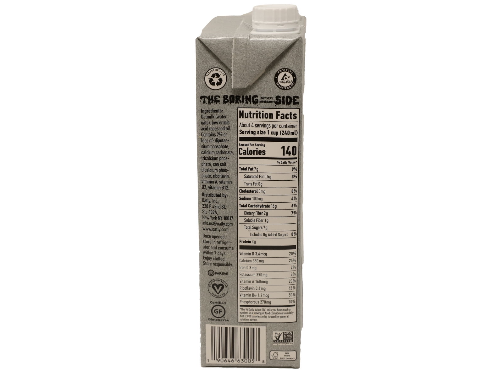 3-Pack Oatly Barista Edition Oat Milk Gluten Free, Dairy Free 32Fl Oz Each