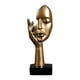 thumbnail image 2 of Estatua de arte de cara de mujer creativa Simple moderna resina de abstracto para vivir Oro Zulema Estatuilla de pensador, 2 of 8
