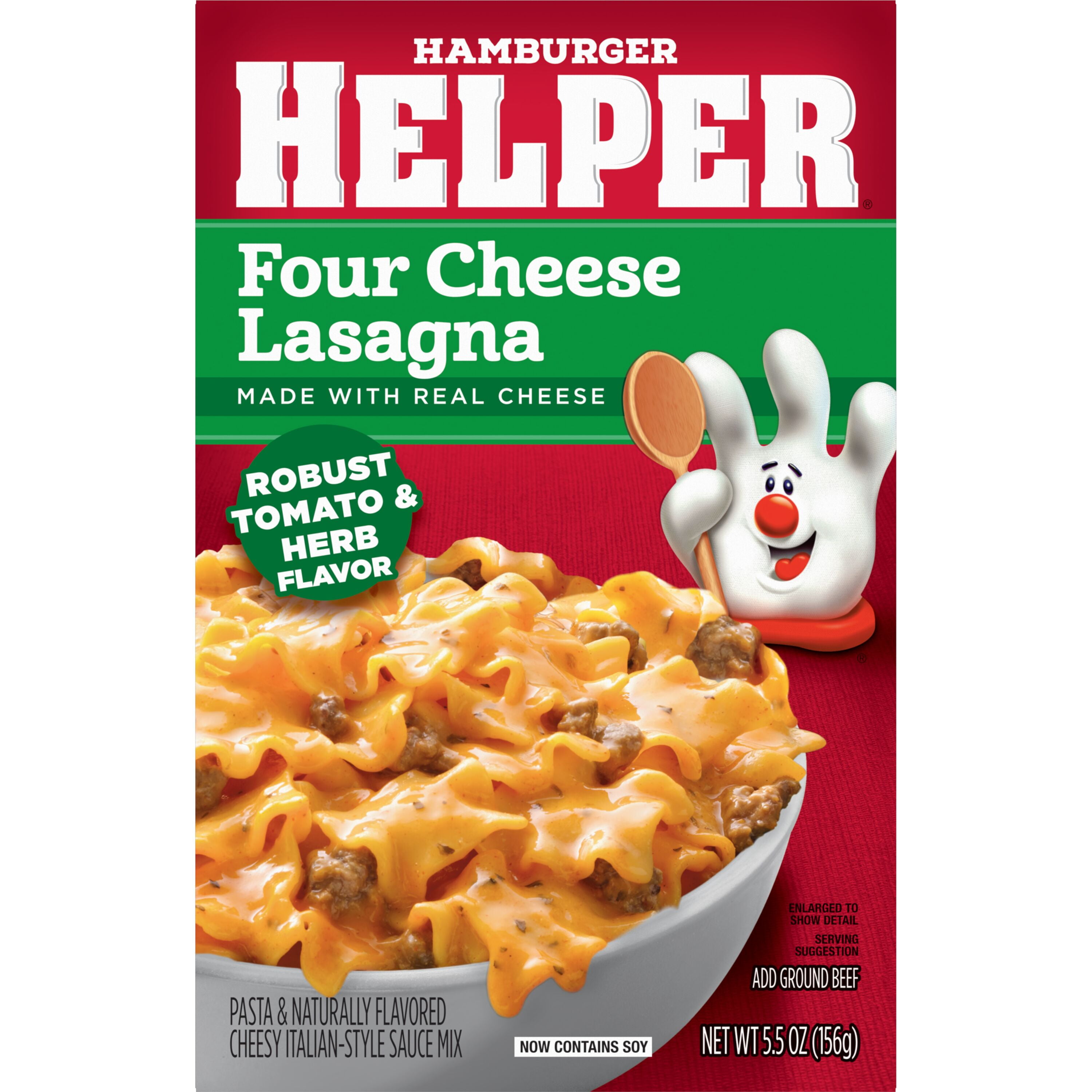 (8 pack) Hamburger Helper Pasta Four Cheese Lasagna, 5.5 Ounces Box