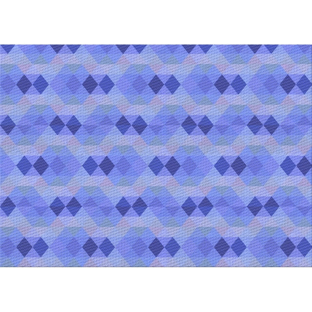 Ahgly Company Machine Washable Indoor Rectangle Transitional Denim Blue Area Rugs, 8' x 10'