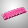 thumbnail image 3 of Harmonica en Plastique à 10 Trous Instrument de Musique Jouet Musical Éducatif pour Débutants Étudiants Enfants (Rose), 3 of 4