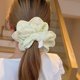 thumbnail image 4 of Elegant French Styles Imitation Pearls Scrunchie with Fabric Fashion Hair Ties For Women Teens Multiple Styling Option Yellow, 4 of 4
