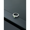 thumbnail image 4 of Gem Stone King 0.95 Ct Oval Green Prasiolite White Topaz 925 Sterling Silver Ring, 4 of 6
