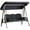 Black, variant on GVN Outdoor Porch Swings,Hanging Porch Swings,3-Seat Patio Swing Chair, Outdoor Porch Swing Glider with Removable Cushion, Pillows and Side Trays, Black