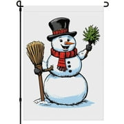 Winter Christmas Versatile Outdoor Garden Flag - for House Home Backyard Decoration 28x40inch - Snowflakes Washable Outdoor Garden Flags Durable Winter Holiday Snowman Garden Flags