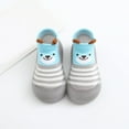 thumbnail image 2 of Walking Shoes for Babies Size 15-18 Months Cute Breathable Soft Rubber Indoor Outdoor Floor Non Slip Flats Comfort Lightweight Elastic First Birthday Grey Boots, 2 of 4