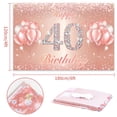 thumbnail image 2 of Fondo De Cartel De Feliz Cumpleaños Número 40 - 40 Suministros De Decoración Para Fiesta De Cumpleaños Para Mujeres O Hombres - Oro Rosa 4 X 6 Pies, 2 of 5