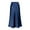 Navy, variant on Women's Fashion Solid Color Elastic High Waist Skirt with Side Split, Mid Length Midi Skirt Design for Casual Wear, Bohemian A-Line Style for Daily Outfits,Navy XL