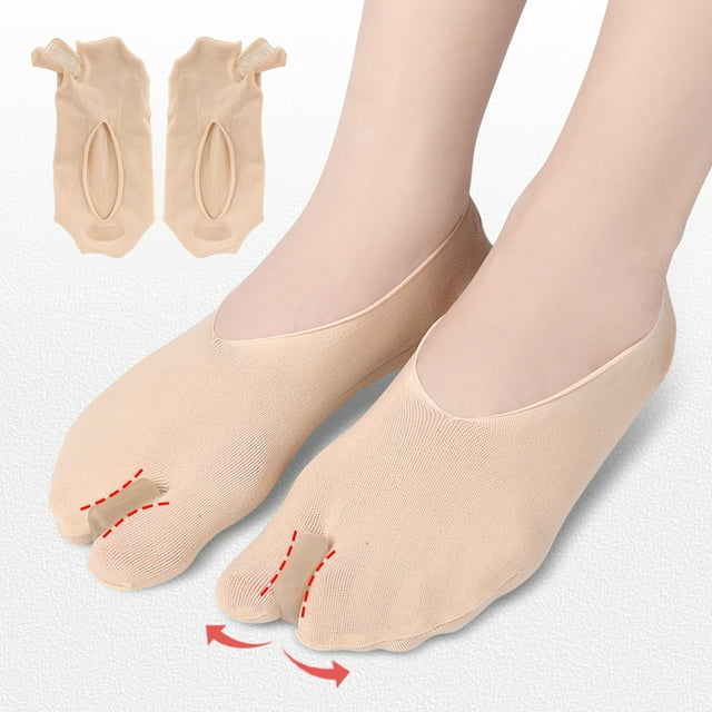 Portable Toe Separator Socks,Bunion Relief Socks Women Soft Elastic Breathable Valgus Corrector Toe Separator Socks for Work