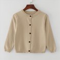 thumbnail image 2 of HFHAPW Toddler Girls Boys Knitted Cardigan Sweater Kids Plain Warm Sweaters Long Sleeve Button Down Jacket Fall Winter Thermal Tops,3-4 Y, 2 of 4