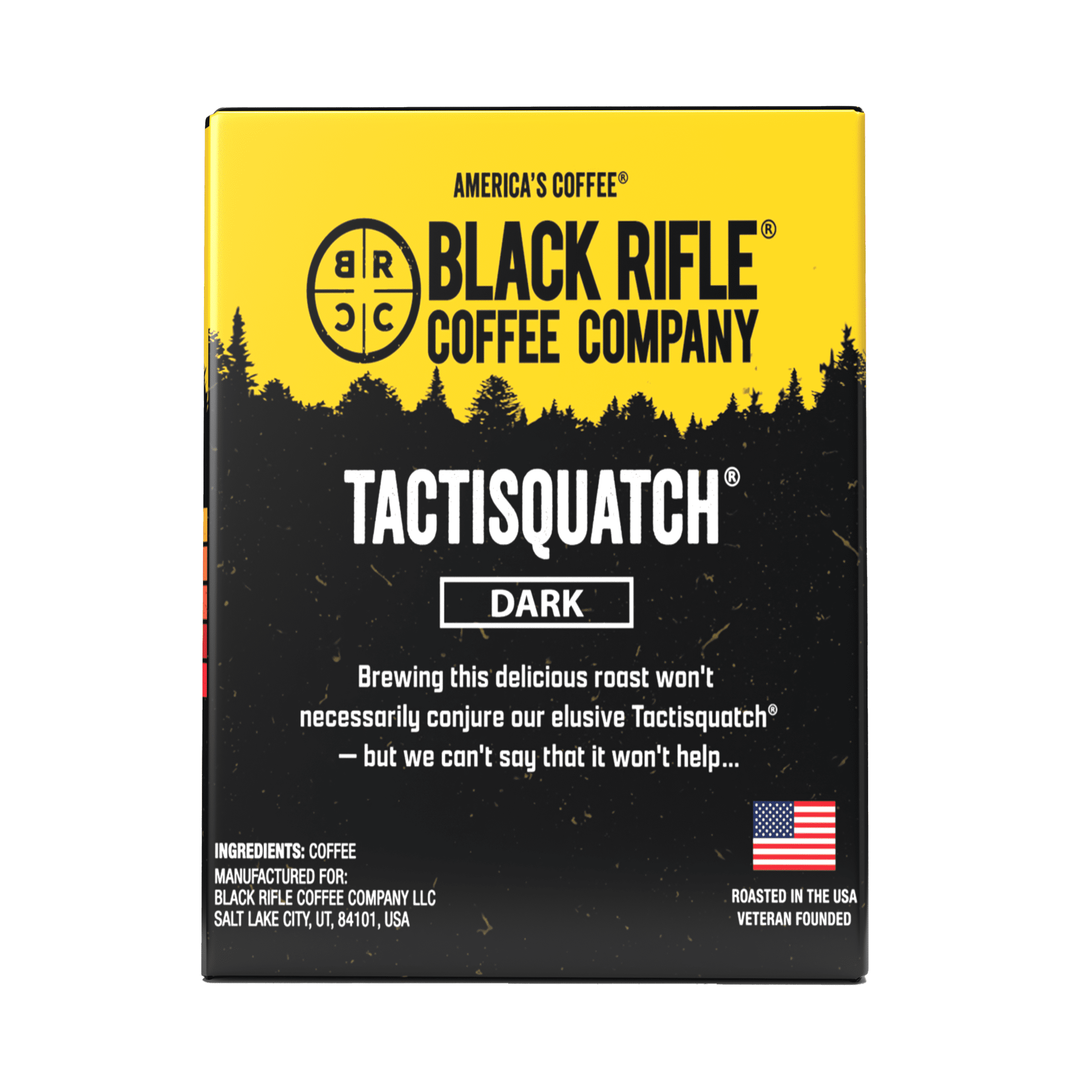 (6 pack) Black Rifle Coffee Company Tactisquatch Keurig K-Cup Pods, Dark Roast, 12 Ct