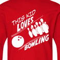 thumbnail image 4 of Inktastic This Kid Loves Bowling Long Sleeve Youth T-Shirt, 4 of 5